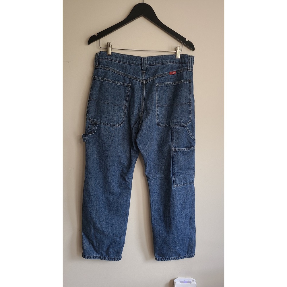 Wrangler‎ Mens Fleece Lined Carpenter Jeans Blue Denim Work Pants 32x30